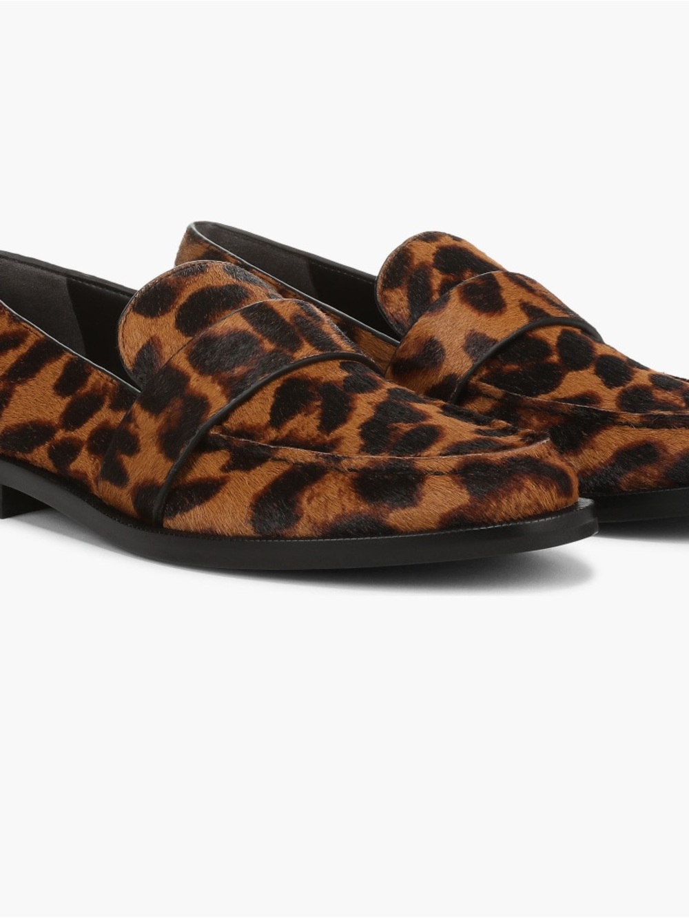 Favorite Daughter Leopard Calf-Hair Loafers in Brown and Black